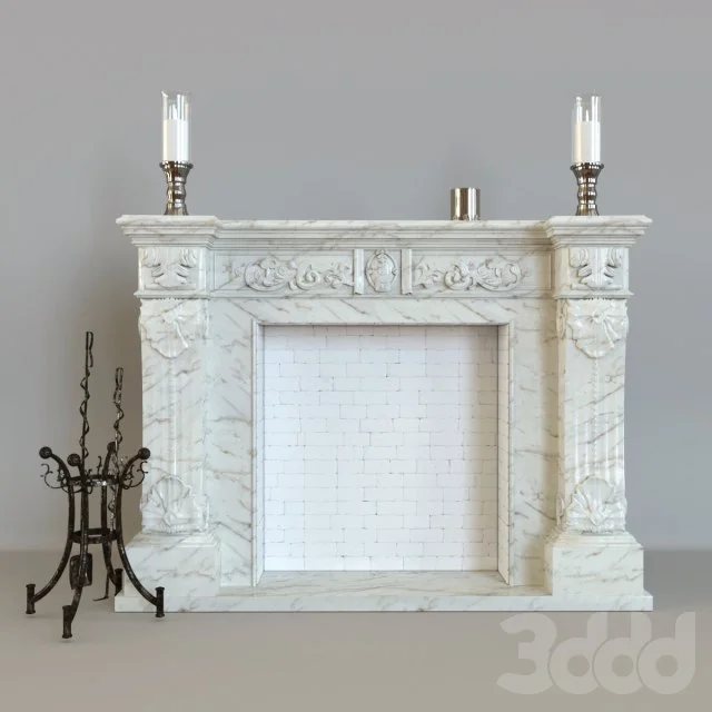 Classic marble fireplace K-084 Provence